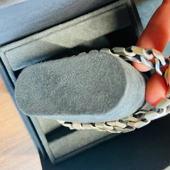 David Yurman CURB CHAIN ANGULAR LINK BRACELET IN STERLING SILVER - Picture 3 of 10